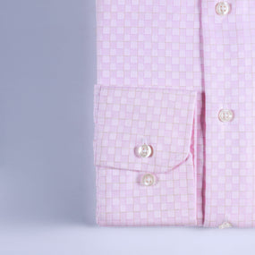 Pink Self Print Dress Shirt