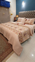 Load image into Gallery viewer, Ivory Embroidered Bridal Bedsheet set