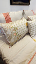 Load image into Gallery viewer, Light Beige Floral Embroidered Bridal Bedsheet set