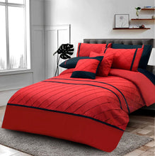 Load image into Gallery viewer, Red & Black Duvet Cover