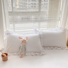Load image into Gallery viewer, White Ruffle Lace Duvet Cover