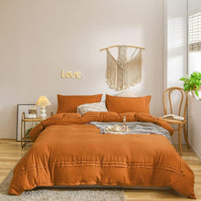 Load image into Gallery viewer, Mustard Ruched Duvet Cover