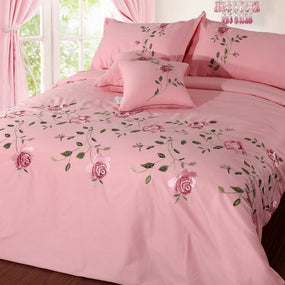 Ruzzana Flower Duvet Set 6 Pc's- Pink