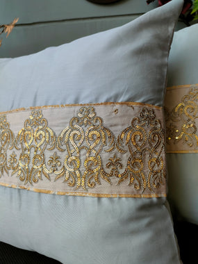 Silver & Gold Embroidered
