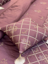 Load image into Gallery viewer, Shaam-e-Jamuni — Purple Chicken Kari Bridal Bedsheet Set (8-Piece)