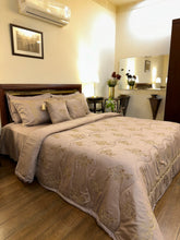 Load image into Gallery viewer, Mahal e-Reet — Dark Beige Chicken Kari Bridal Bedsheet Set (8-Piece)