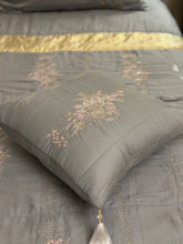 Load image into Gallery viewer, Rang-e-Rakh — Gray Chicken Kari Bridal Bedsheet Set (8-Piece)