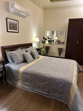 Load image into Gallery viewer, Rang-e-Rakh — Gray Chicken Kari Bridal Bedsheet Set (8-Piece)