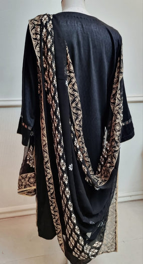 Black Embellished 3 pc