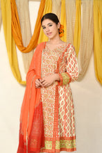 Load image into Gallery viewer, Ethnic Block Printed Panel Angrakha 3pc