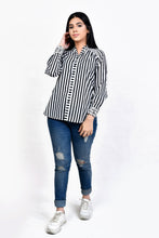 Load image into Gallery viewer, Black Striped top