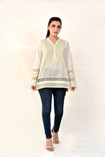 Load image into Gallery viewer, Cream Chikan Top