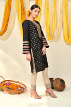 Load image into Gallery viewer, Black Sequins Embroidered