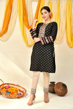 Load image into Gallery viewer, Black Sequins Embroidered