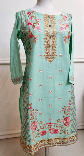 Pistachio Embroidered Shirt