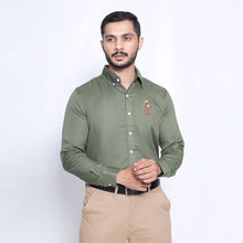Load image into Gallery viewer, Green Brown Horse Men's Casual Shirt