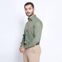 Load image into Gallery viewer, Green Brown Horse Men's Casual Shirt
