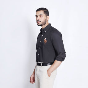 Black Brown Horses Men's Casual Shirt