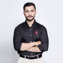 Load image into Gallery viewer, Black Red Horse Men's Shirt