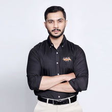 Load image into Gallery viewer, Black 3 Horses Men's Casual Shirt