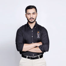Load image into Gallery viewer, Black Grey Bear Men's Shirt