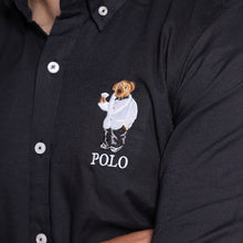 Load image into Gallery viewer, Black White Bear Men's Casual Shirt