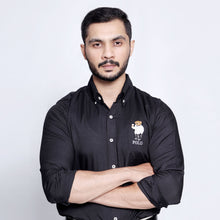 Load image into Gallery viewer, Black White Bear Men's Casual Shirt