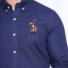 Load image into Gallery viewer, Blue Brown Horse Men's Casual Shirt