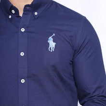 Load image into Gallery viewer, Blue Small Blue Horse Men's Casual Shirt