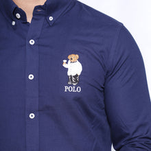Load image into Gallery viewer, Blue White Bear Men's Casual Shirt