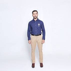 Blue White Bear Men's Casual Shirt