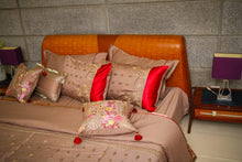 Load image into Gallery viewer, Beige Embroidered Bridal Bedsheet set