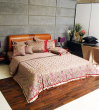 Load image into Gallery viewer, Beige Embroidered Bridal Bedsheet set