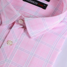 Load image into Gallery viewer, Light Pink Checkered Dress Shirt