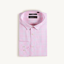 Load image into Gallery viewer, Light Pink Checkered Dress Shirt