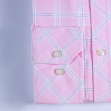 Load image into Gallery viewer, Light Pink Checkered Dress Shirt
