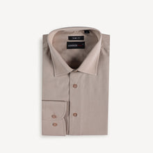 Load image into Gallery viewer, Brown Plain Dress Shirt