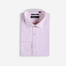 Load image into Gallery viewer, Pink White Lines Dress Shirt