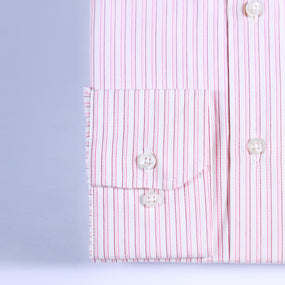 Pink White Lines Dress Shirt