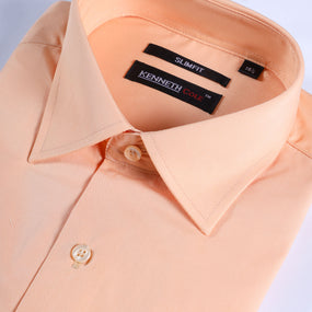 Peach Plain Dress Shirt