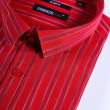 Load image into Gallery viewer, Red Lines Dress Shirt