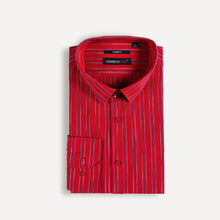 Load image into Gallery viewer, Red Lines Dress Shirt
