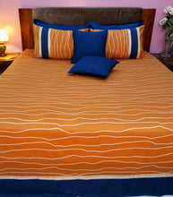 Load image into Gallery viewer, Rust & Blue King Bedsheet