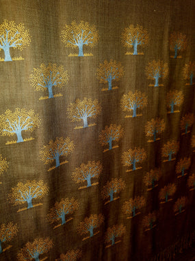 Brown Gold Tree Stole