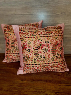 Tea Pink Block Cushions Cover
