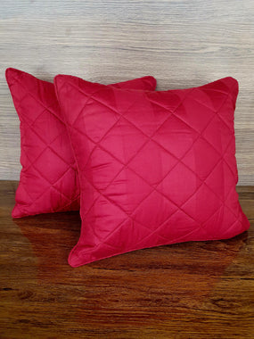 Maroon Quilted Cushions Cover