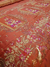 Load image into Gallery viewer, Maroon Glimmer Bridal Bedsheet set