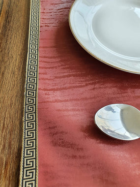 Rust Maroon Versace Table Runner