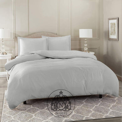 Light Grey Cotton satin King Size Bed Sheets