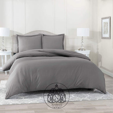 Charcoal Grey cotton satin King Size bed sheets